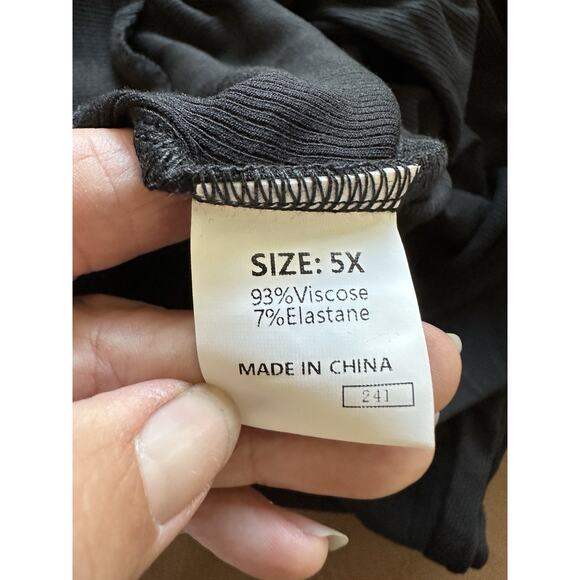 Eytino Plus Size Leggings for Women Elastic High WaistedCrossover Flare Size 5X - Picture 4 of 5